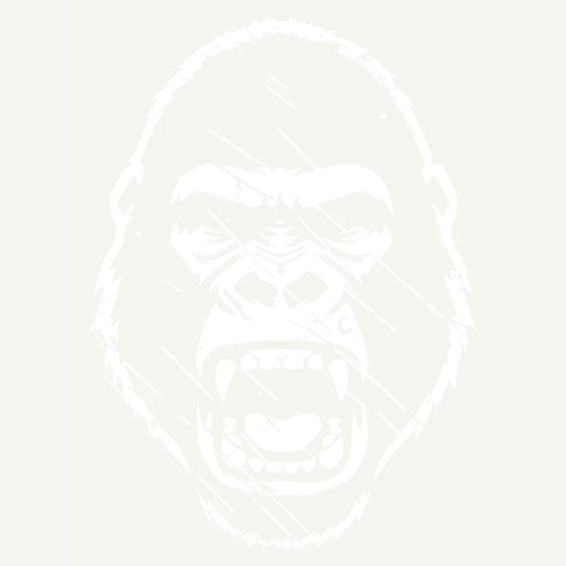 Furious Gorilla Stencil Grunge vector_path130