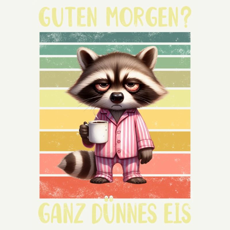 Waschbär Morgenmuffel