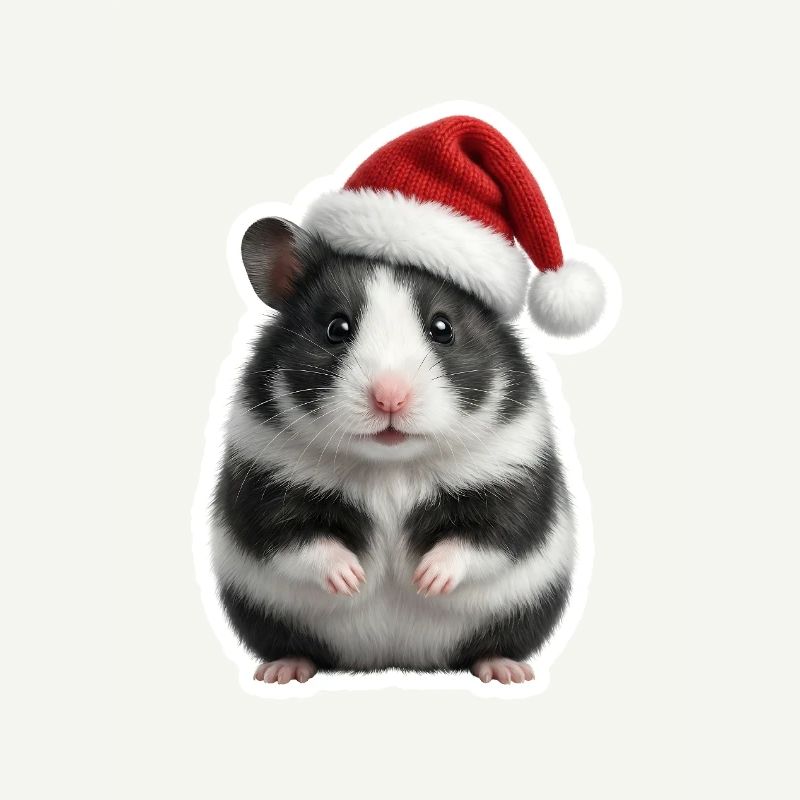Small hamster with full cheeks