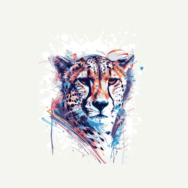 Leopard Splatter Aquarell