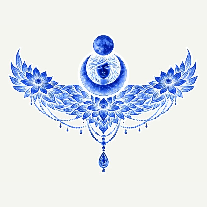 Blue winged moon