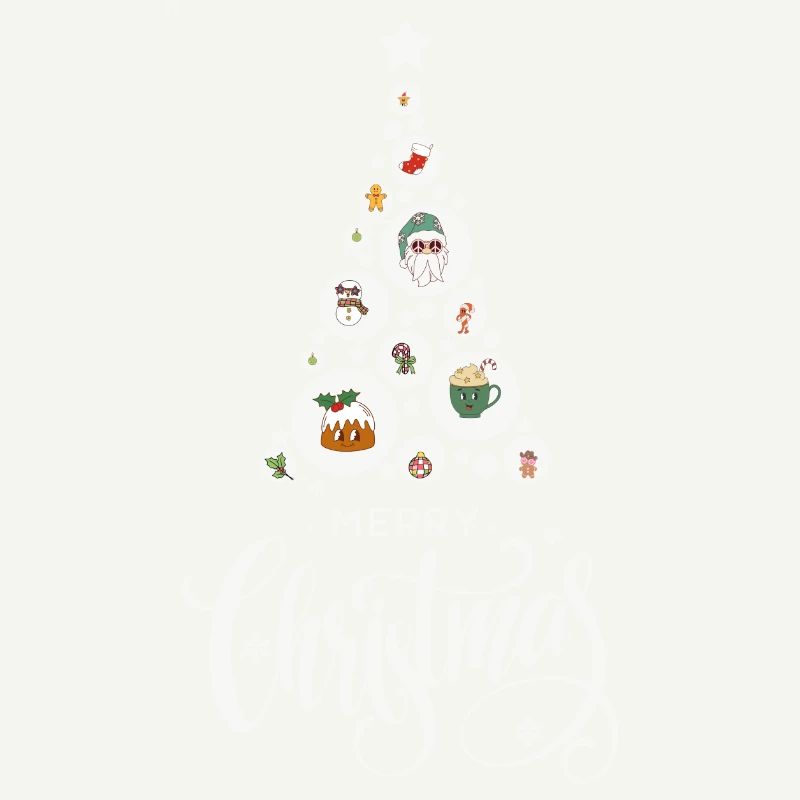 Festive Christmas tree with sweets