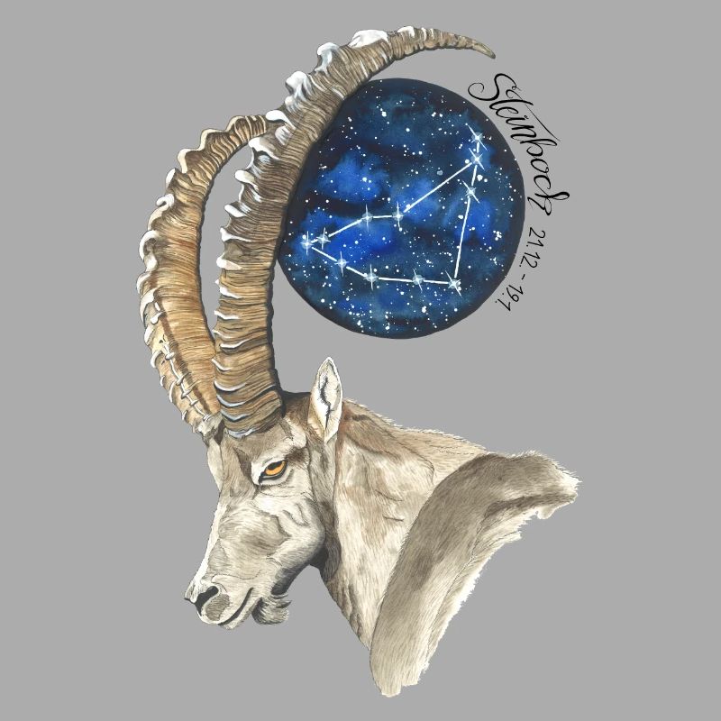 Sternzeichen Steinbock mit Datum und Sternbild
