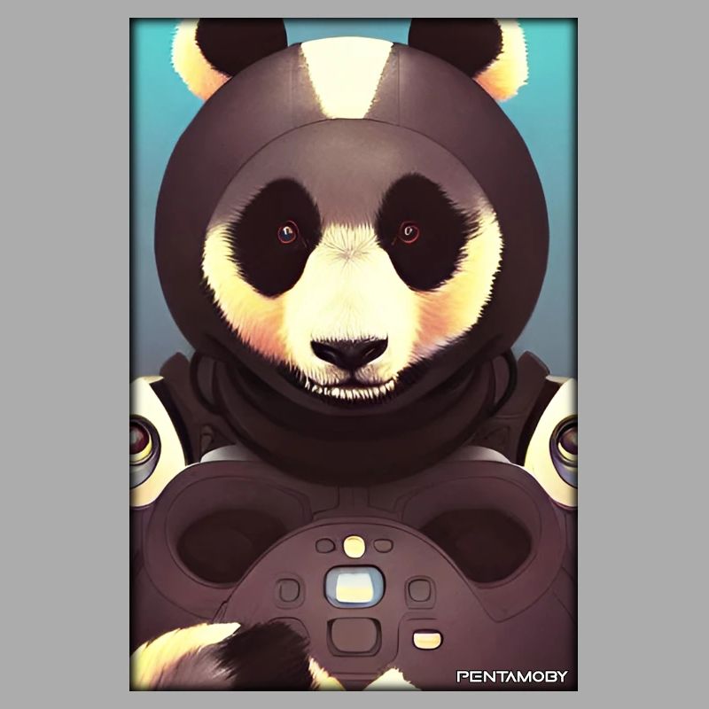 Panda Bear Panda Astronaut Future Sci-Fi Technology