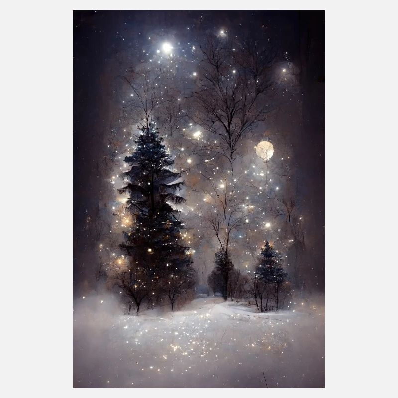 OIl Painted Christmas Tree
