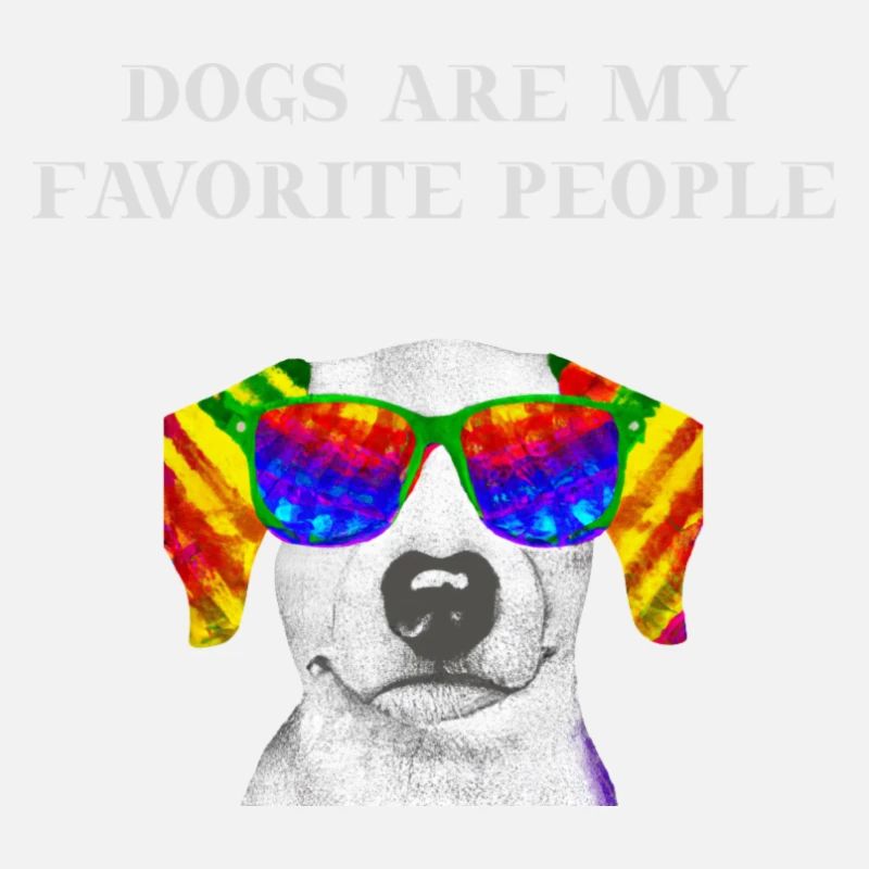 Chien coloré Les chiens sont mon idée de cadeau préférée