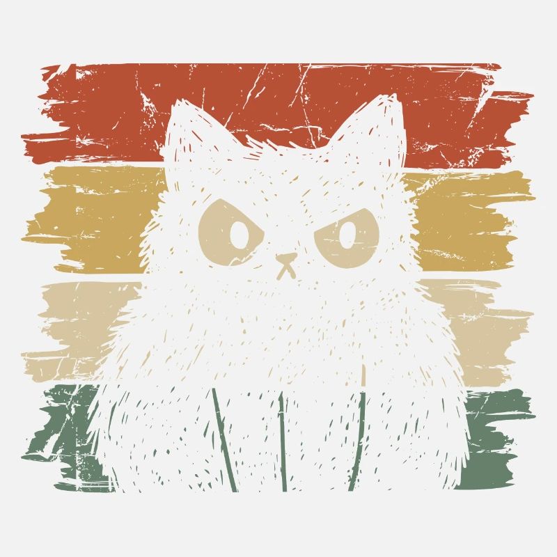Chat en colère en vintage