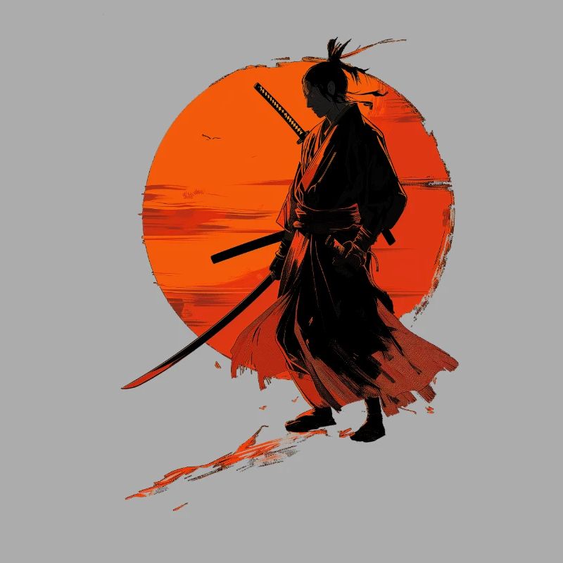 Samurai im Abendrot