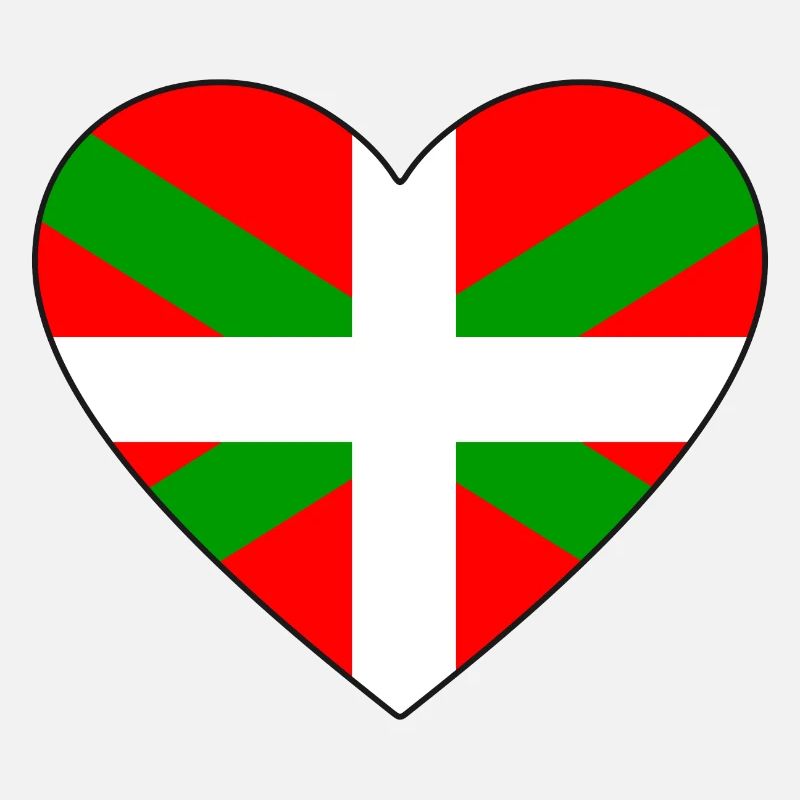 Drapeau basque coeur