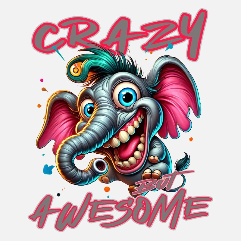 Crazy but Awesome - Style bande dessinée éléphant