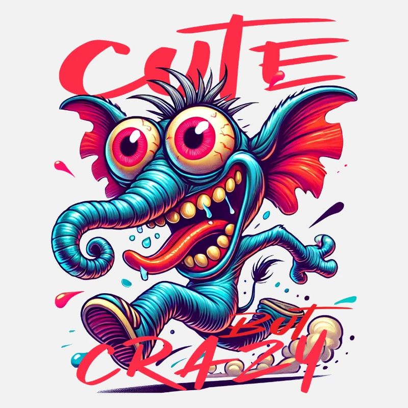 Style de bande dessinée éléphant mignon mais fou
