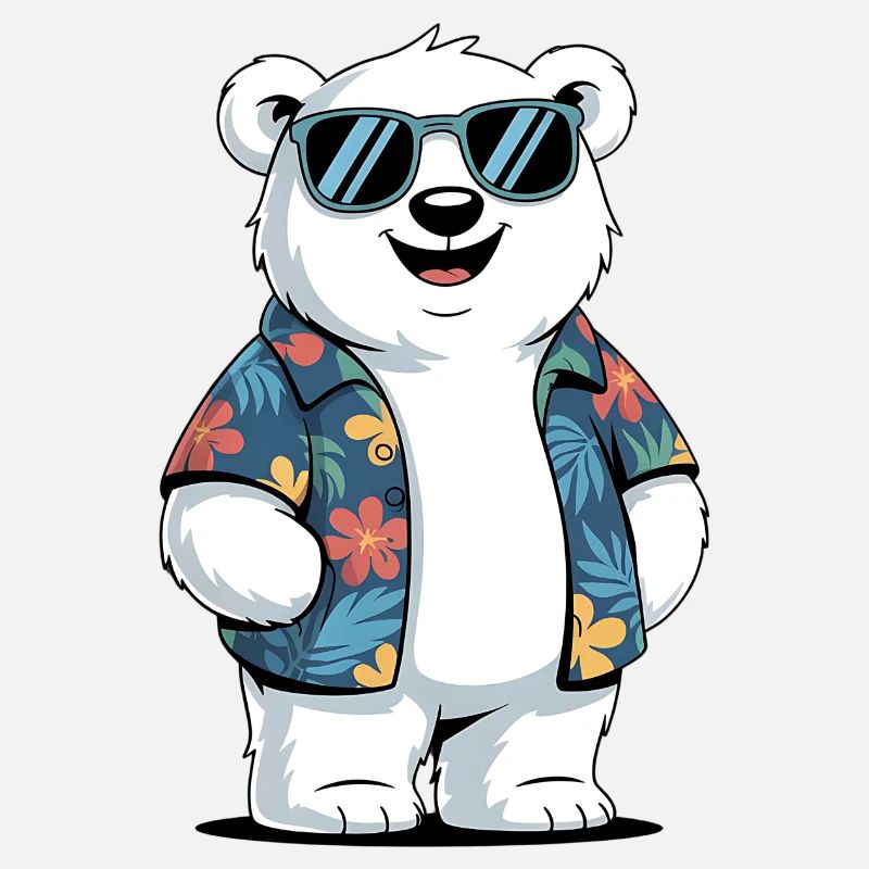 Lustiger Sommer Eisbär