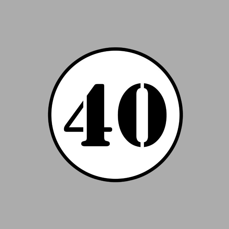 NUMMER 40 Vierzig Geburtstag Geschenk