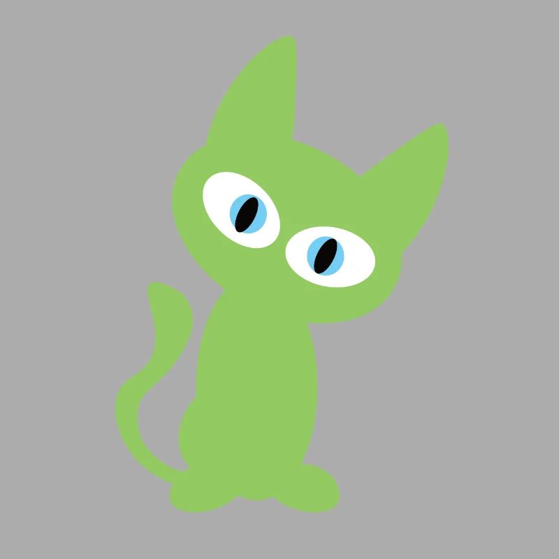 Conception de chat vert