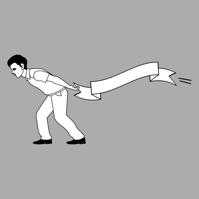 man pulls Banner | Bannerträger