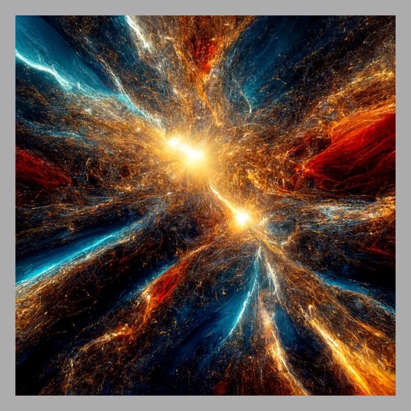 Kosmische Explosionsfarben