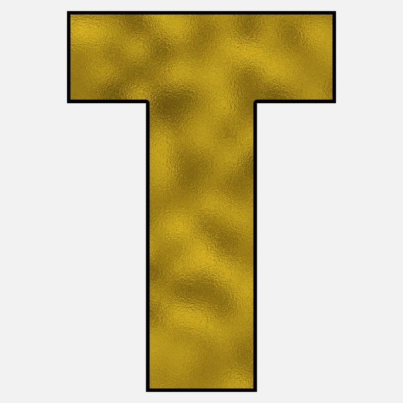 Buchstabe T Gold