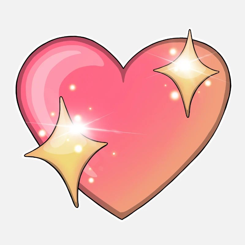 Funkelndes Herz Emblem Design