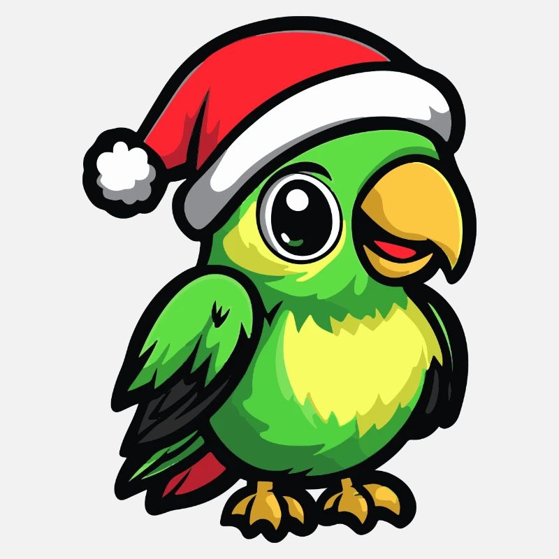 Perroquet Noël mignon