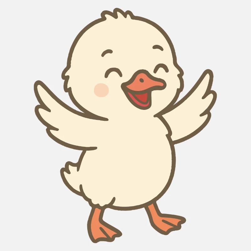 Poussin cygne rieur
