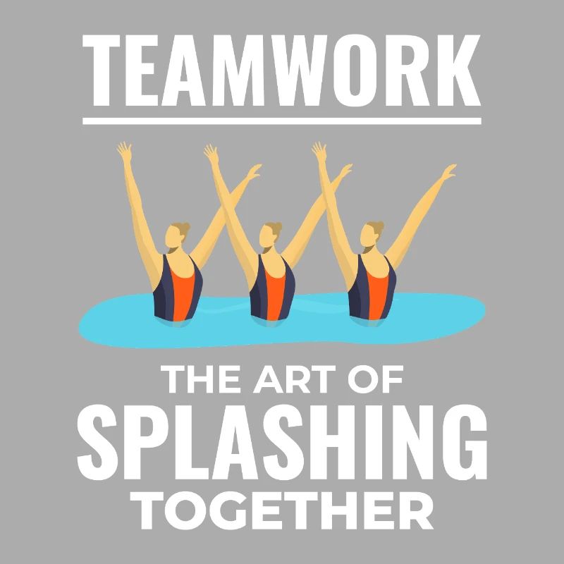 Teamwork Spritzwasser Design Synchronschwimmen