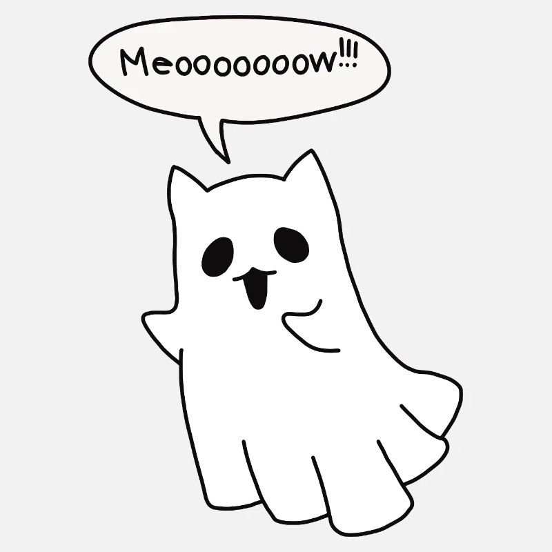 Spooky Ghost Cat - Halloween Meow