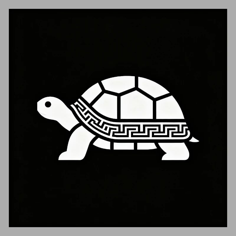 Geometric turtle with pattern