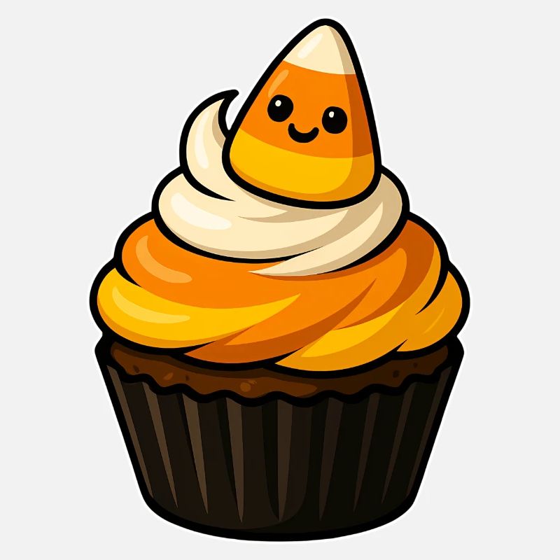 Breloque Cupcake CandyCorn