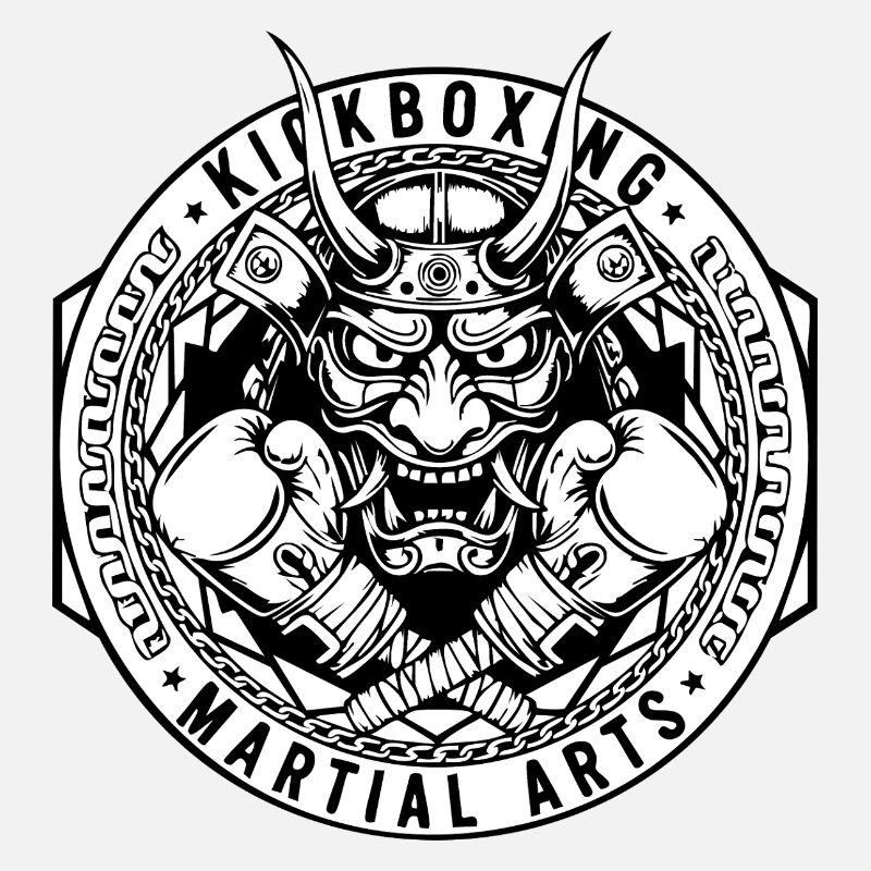 Kickbox Emblem Dämonenmaske