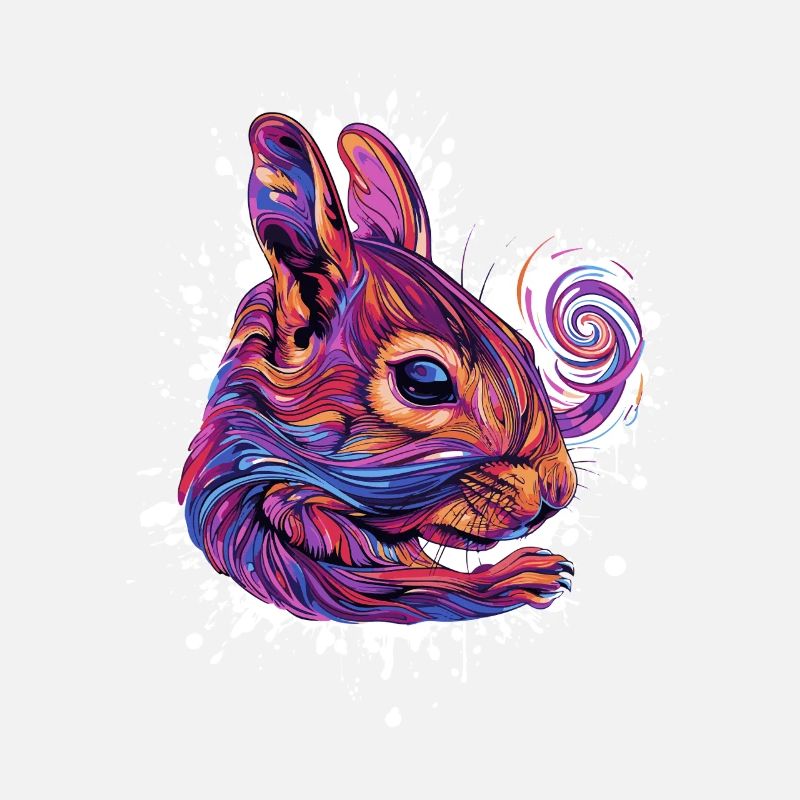 Psychedelischer Eichhörnchenkopf