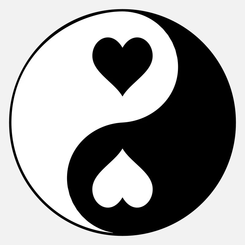 Herz YinYang Kontrast