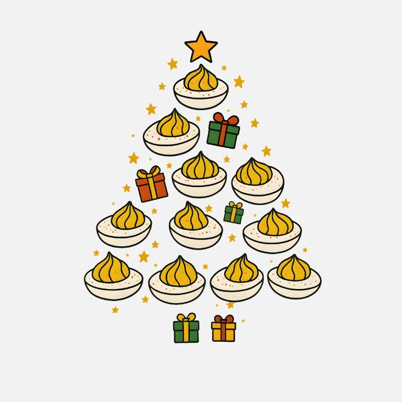 Oeuf à la diable arbre de Noël drôle de vacances Design