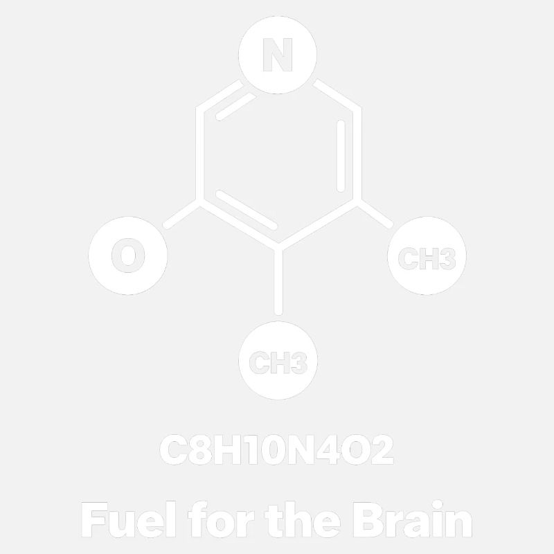 Molécule de caféine Carburant graphique pour le cerveau
