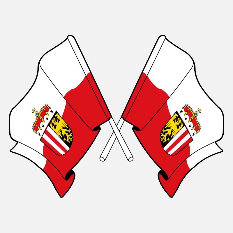 Upper Austria Crossed Flags