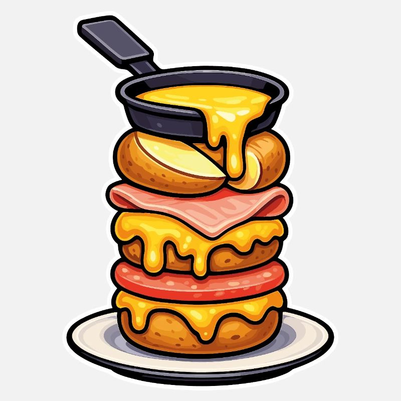 Raclette with Melting Mountain Cheese and Fondue