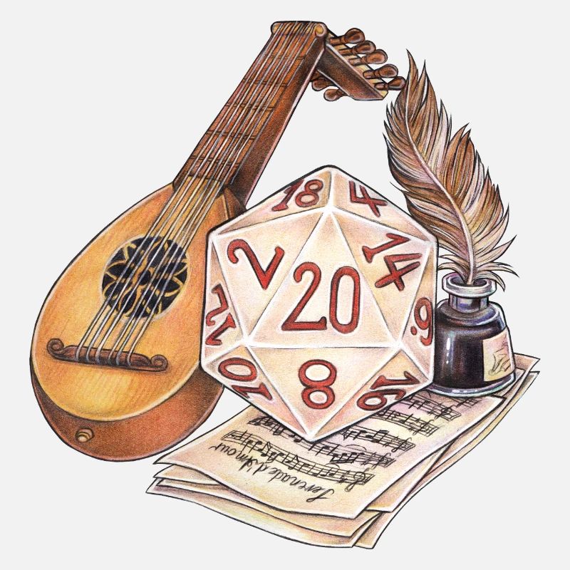 Rollenspiel Tabletop D20 Würfel Geschenk Barde
