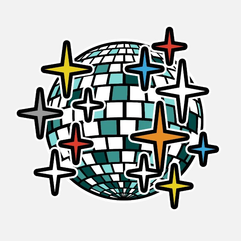 Mirrorball coloré