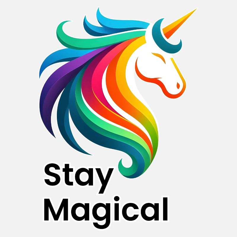 Einhorn Regenbogen – Stay Magical Design