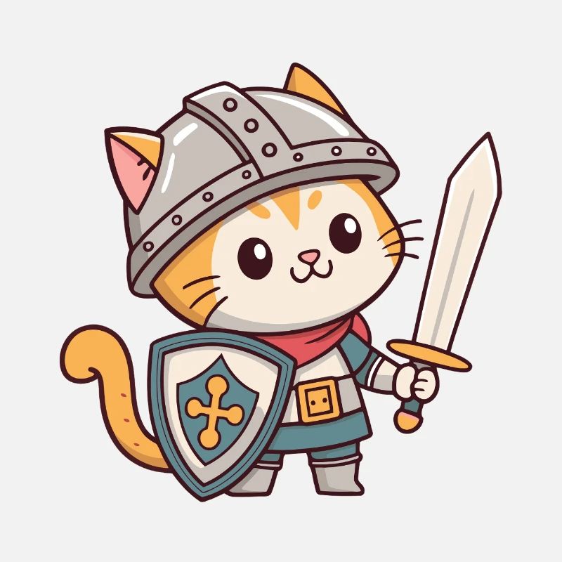 Knight Cat in Armor
