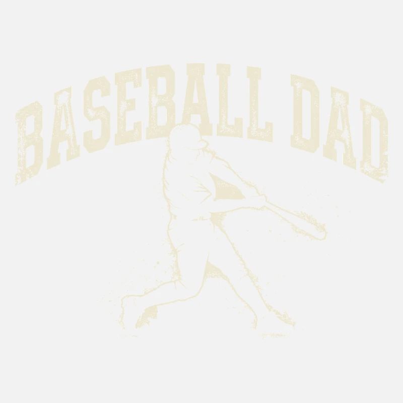 Silhouette rétro du Père du baseball
