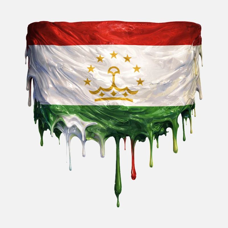 Gouttes de graffitis du drapeau tadjik