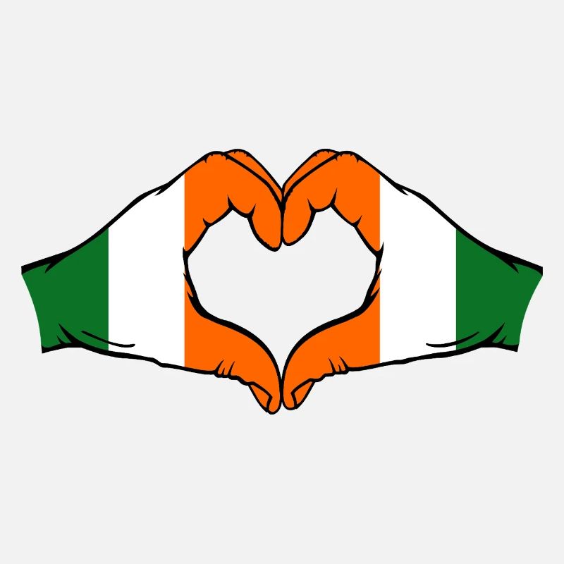 Cœur du drapeau de la Côte d’Ivoire d’Irlande