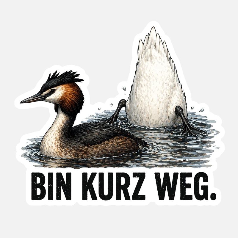 Bin kurz weg – Vogel Motiv