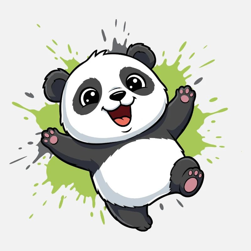 Panda Spritzer Fröhliche Freude