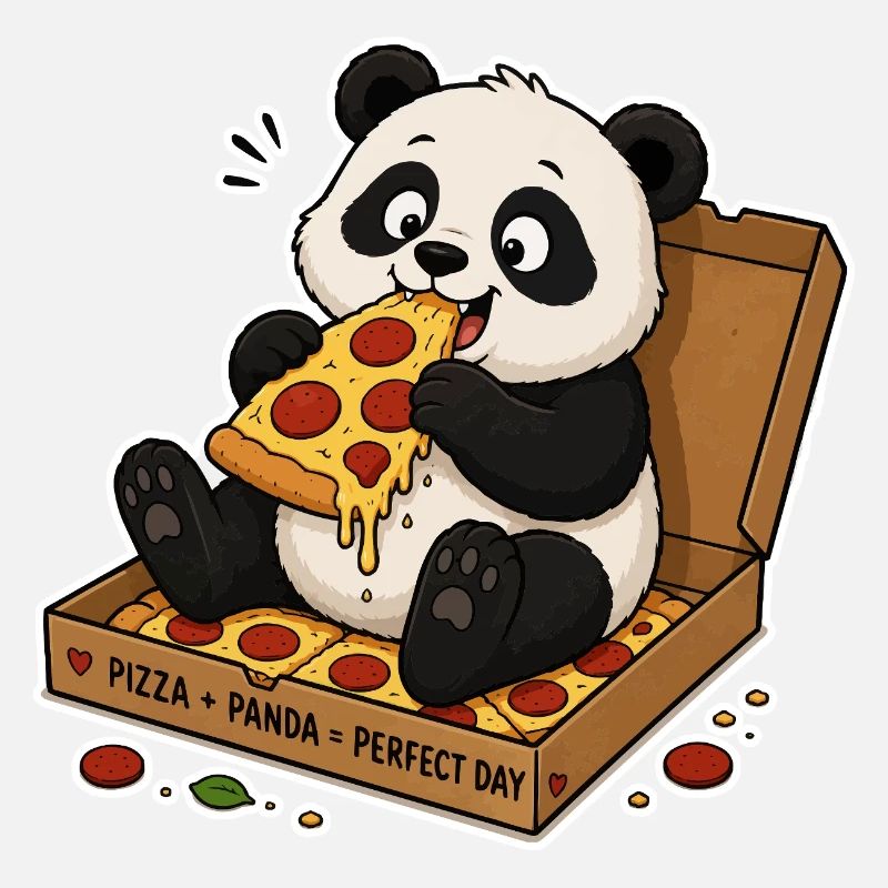 Kawaii Panda Pizza Parade
