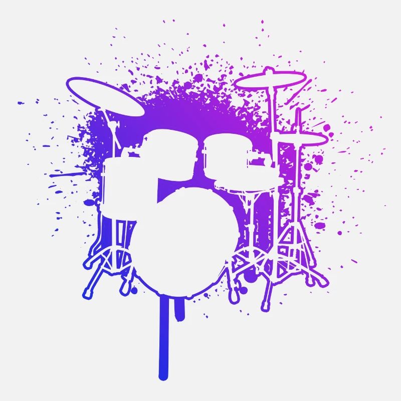 Drum Kit Schlagzeugspieler Damen Schlagzeug