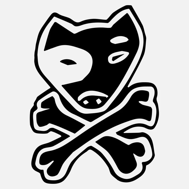 Pitbull chien crâne pirate