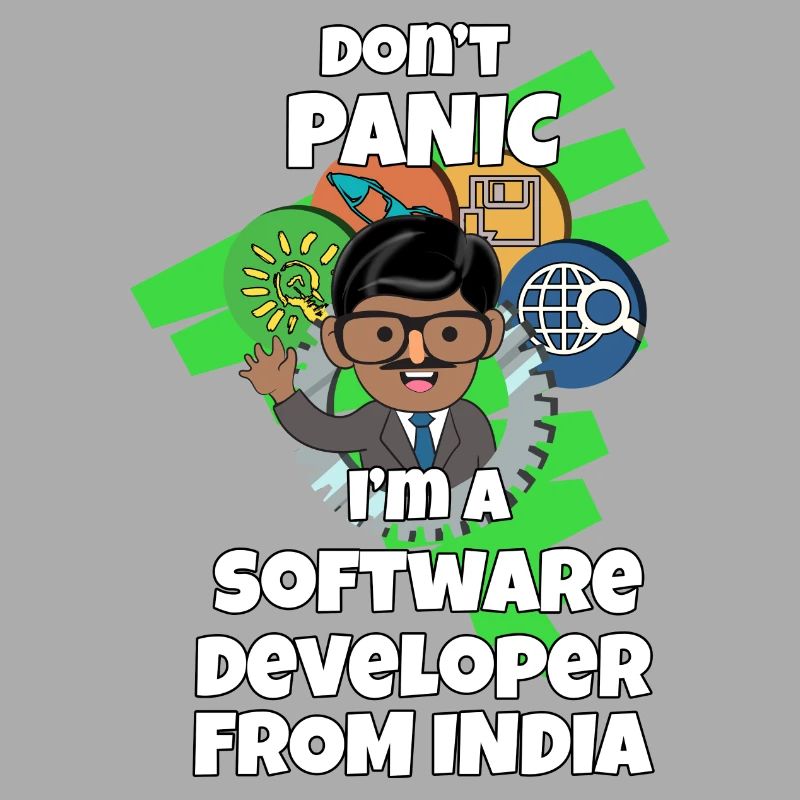 Indien Inder Entwickler Software Code I Geschenk