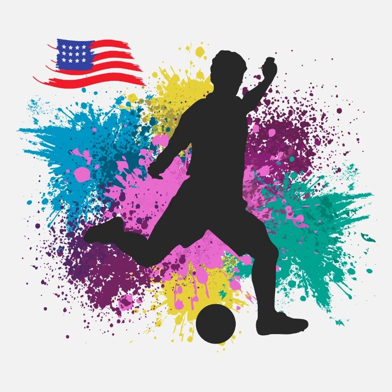 Fußball USA Grungy Farbspritzer