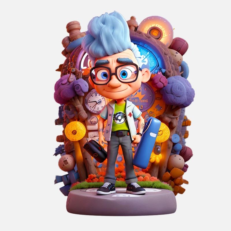 Physicist Oppenheimer 3D Animation Style